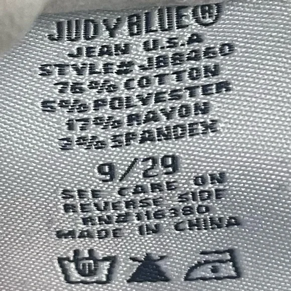 Judy Blue Light White Denim Jeans Size 29 Good Condition Skinny Fit - Picture 7 of 7